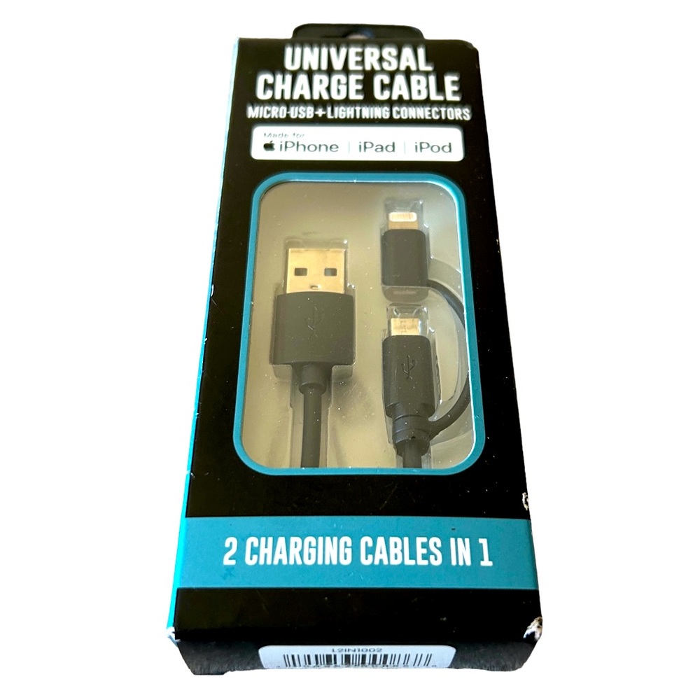 Universal Charging Cable Micro - USB - Lightning Connection iPhone/iPad/iPod New